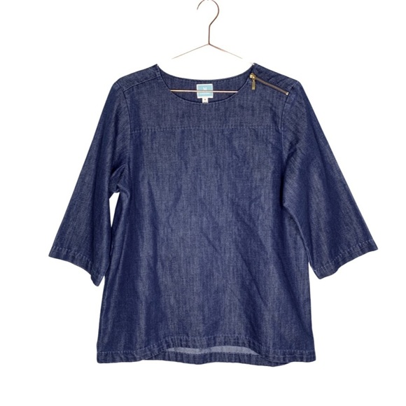 Martha Stewart Chambray Top - Picture 1 of 4